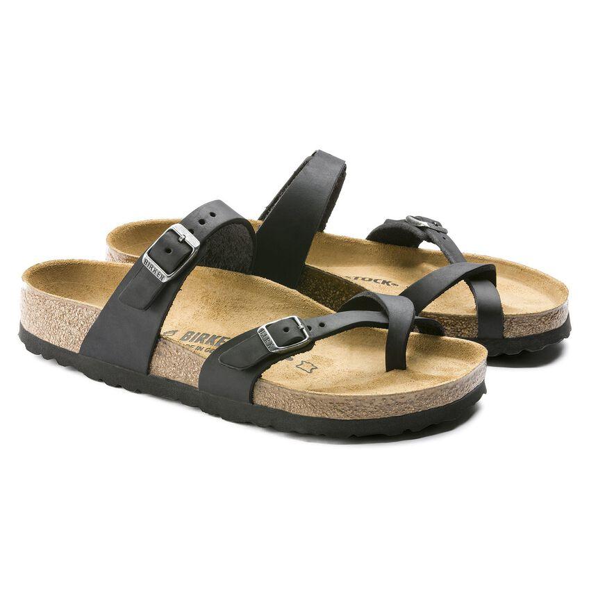 Birkenstock Mayari Black Oiled Leather - Kumpfy Shoes
