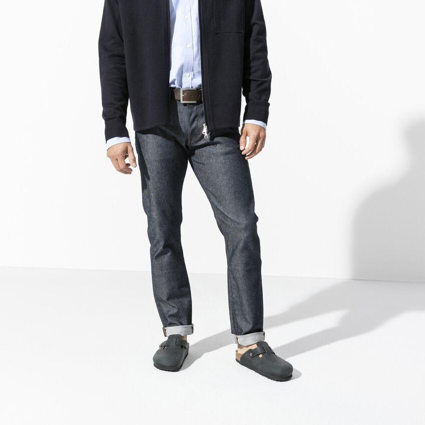 Birkenstock Boston Black Oiled Leather - Kumpfy Shoes