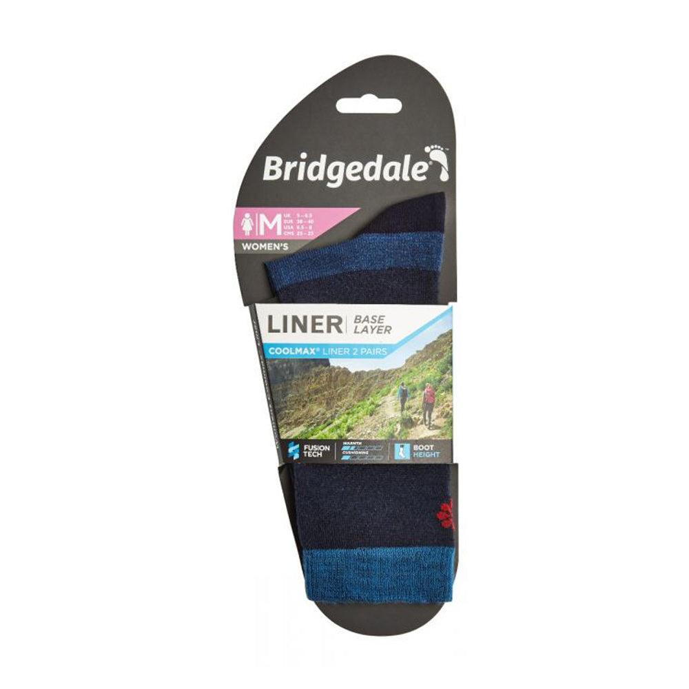 Bridgedale Coolmax Liner Socks Women Blue - Kumpfy Shoes
