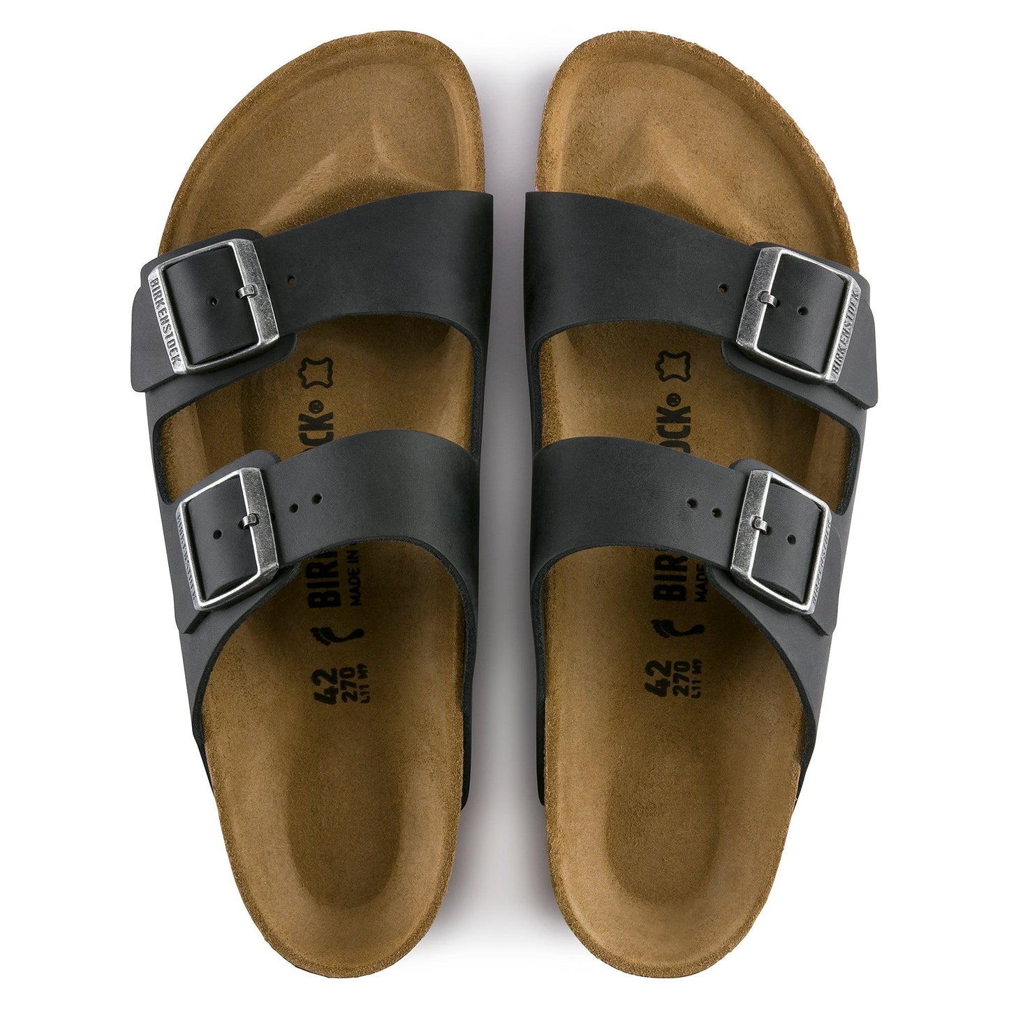 Birkenstock Arizona Black Oiled Leather - Kumpfy Shoes