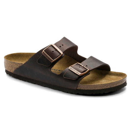 Birkenstock Arizona Havana Oiled Leather Narrow - Kumpfy Shoes