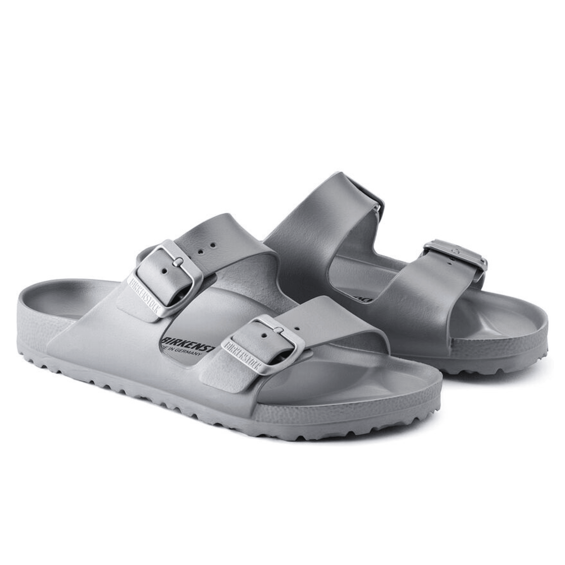 Birkenstock Arizona Metallic Silver EVA Narrow - Kumpfy Shoes
