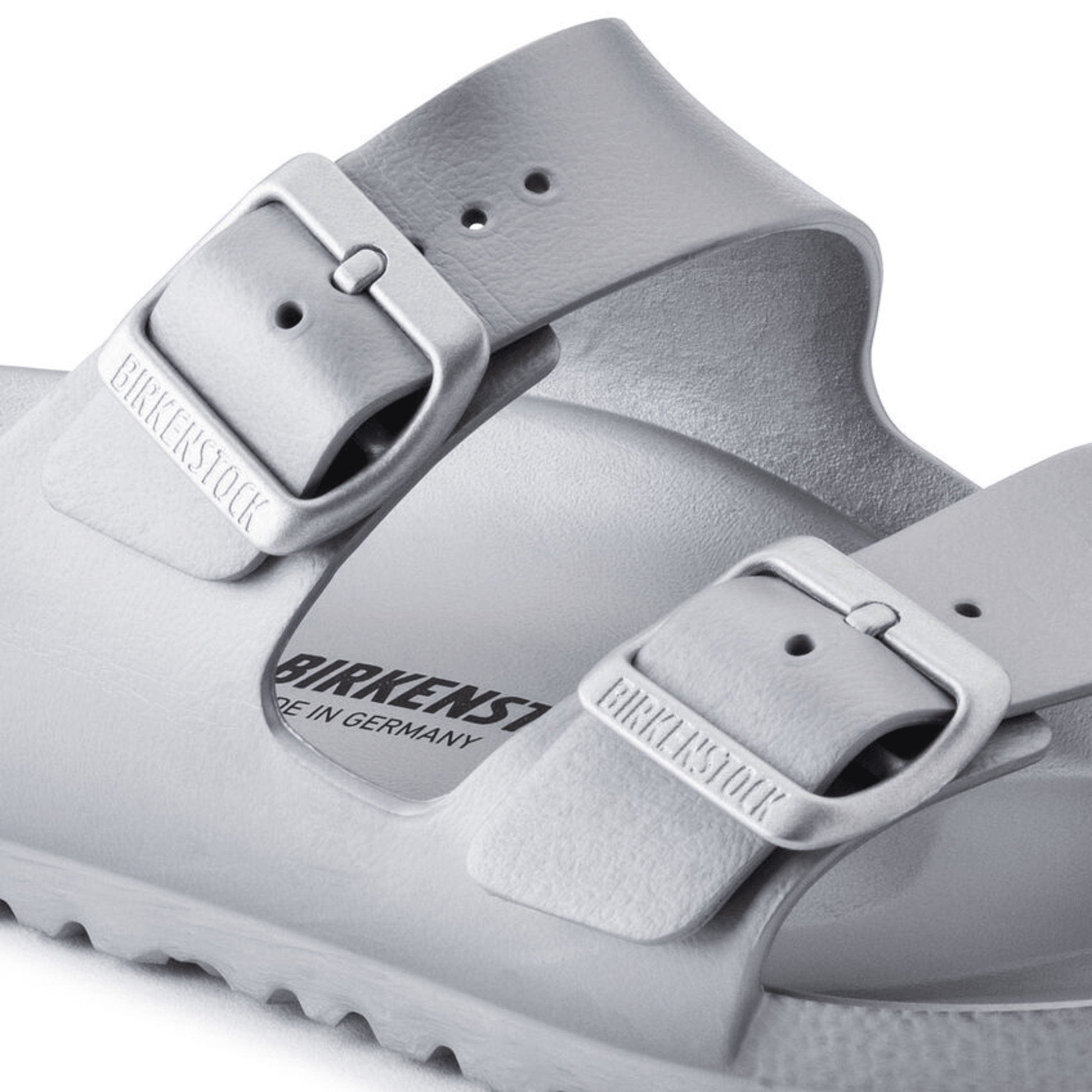 Birkenstock Arizona Metallic Silver EVA Narrow - Kumpfy Shoes