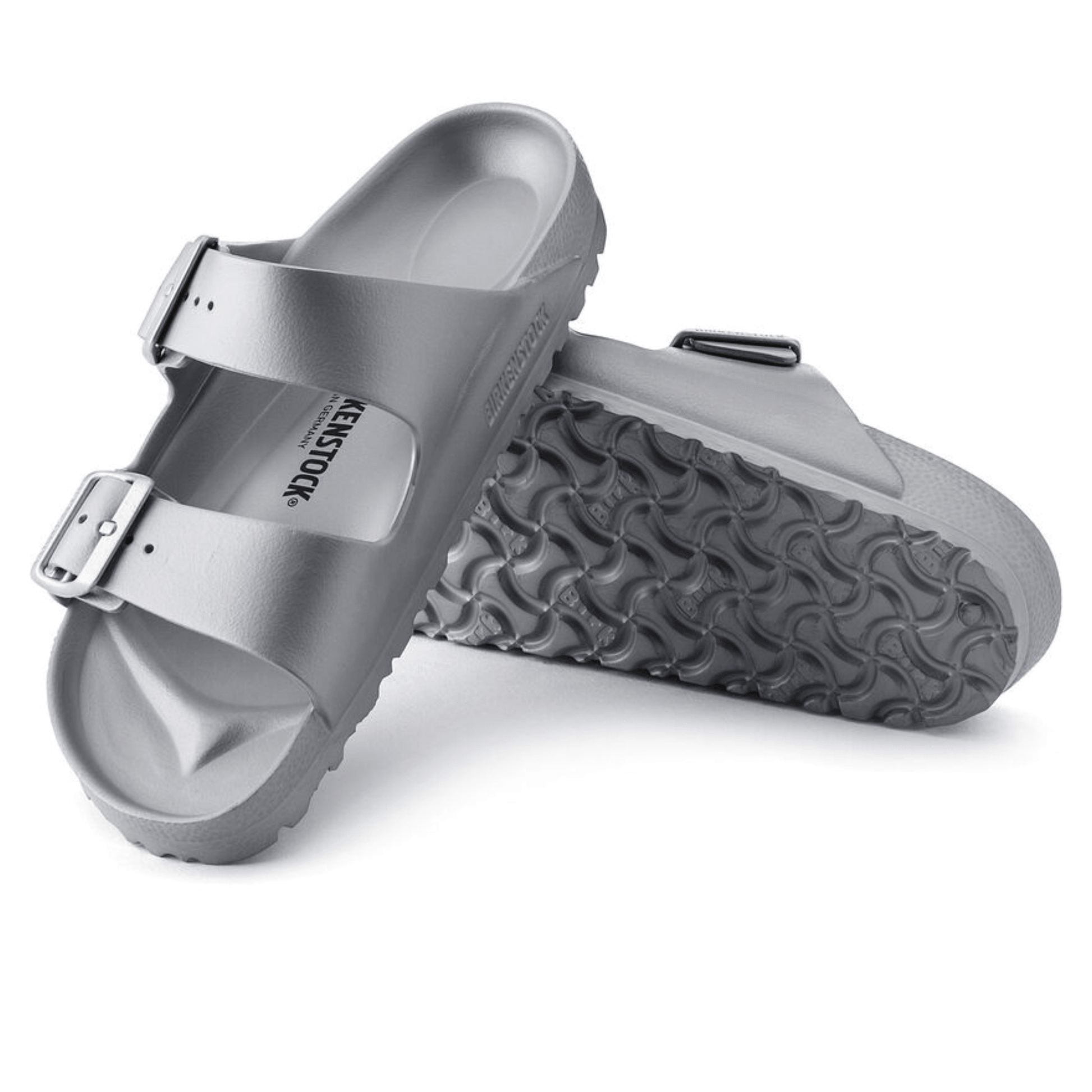 Birkenstock Arizona Metallic Silver EVA Narrow - Kumpfy Shoes