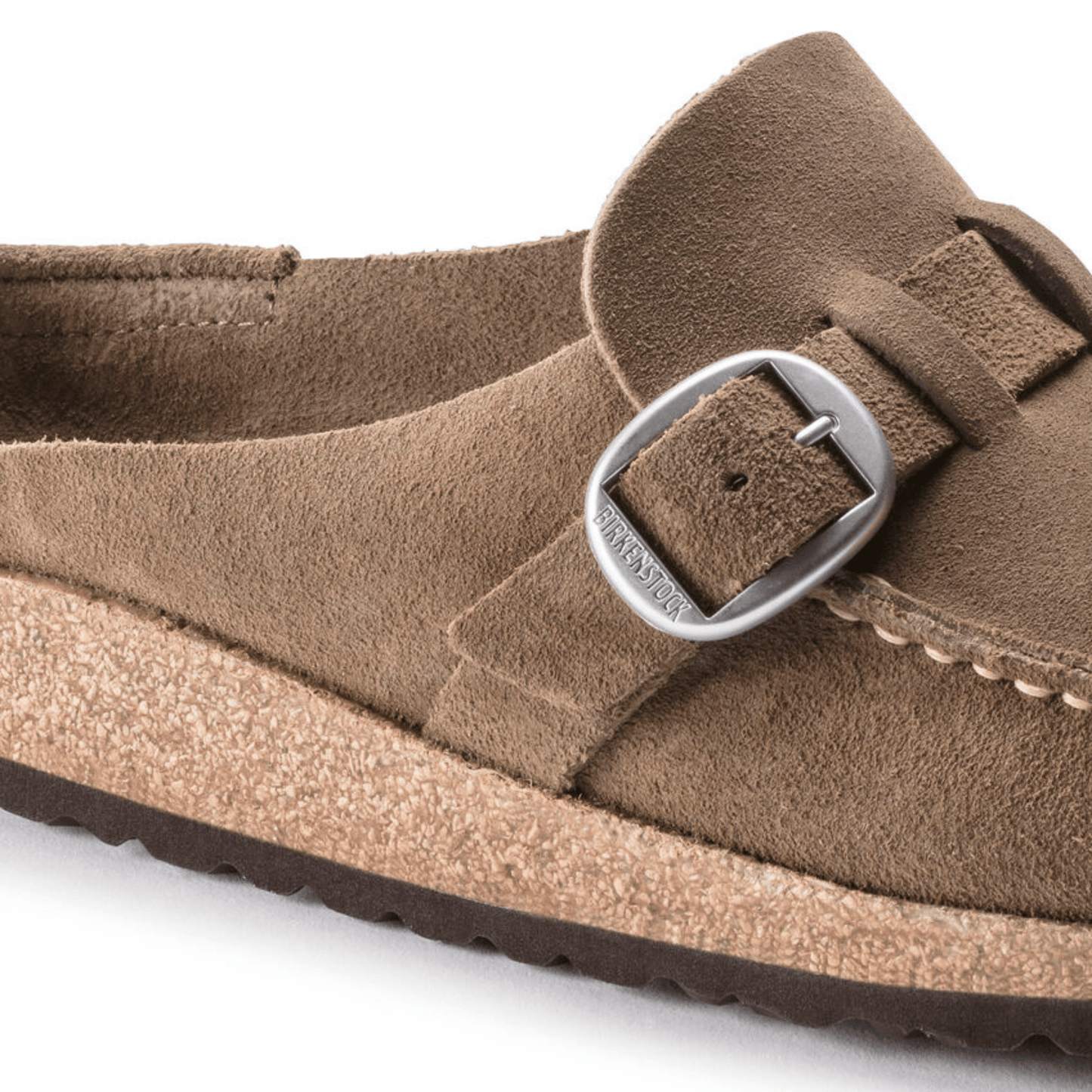 Birkenstock Buckley Gray Taupe Suede Narrow - Kumpfy Shoes