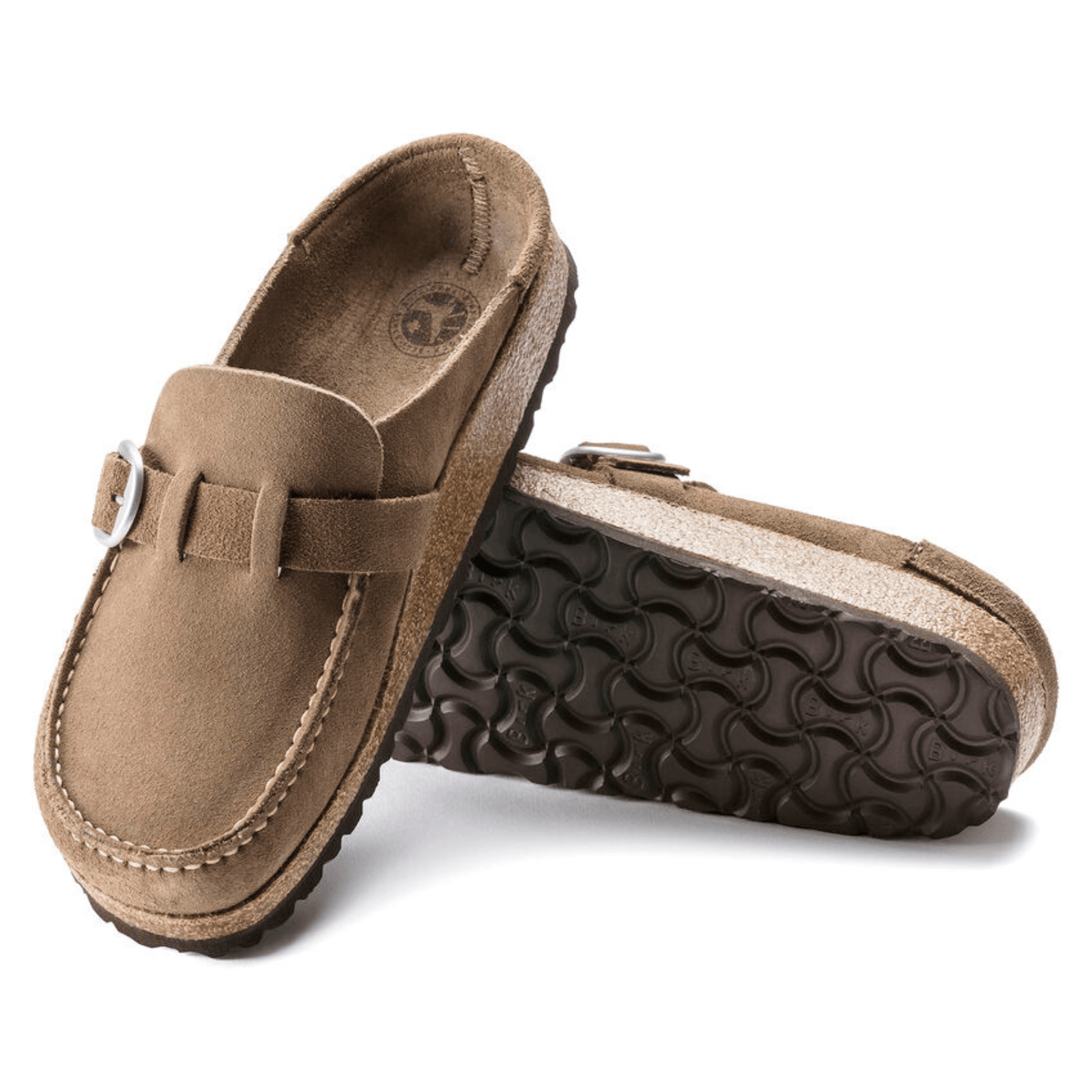 Birkenstock Buckley Gray Taupe Suede Narrow - Kumpfy Shoes