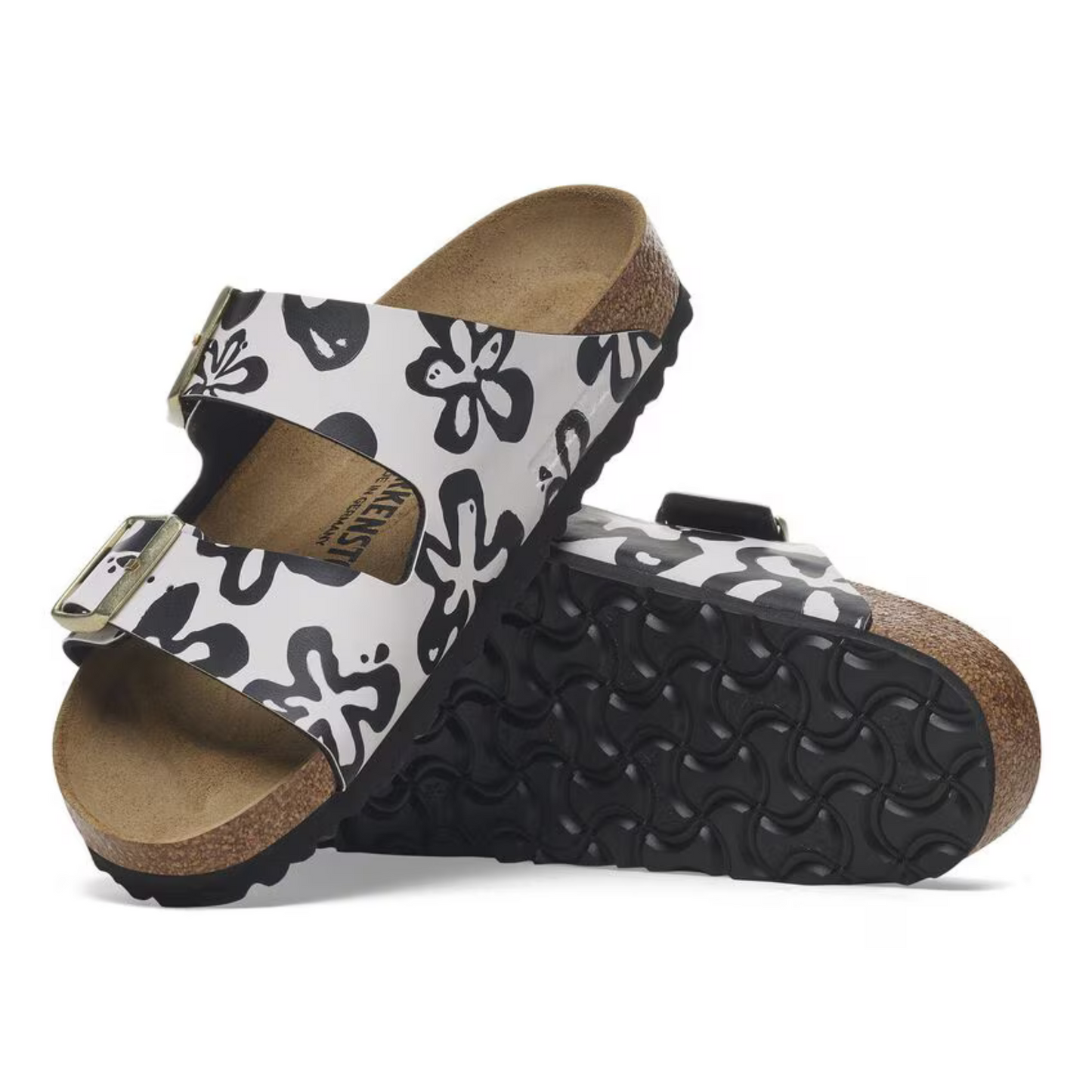Birkenstock Arizona Blooms BF Sandals - White Black
