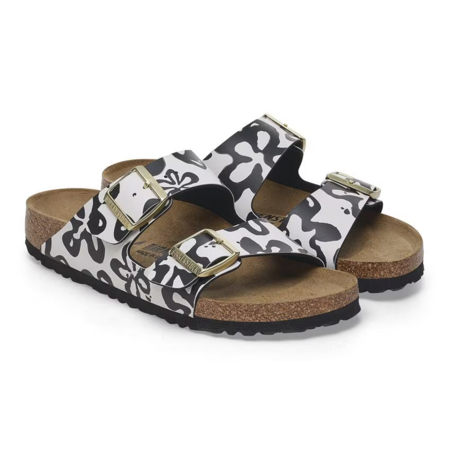 Birkenstock Arizona Blooms BF Sandals - White Black