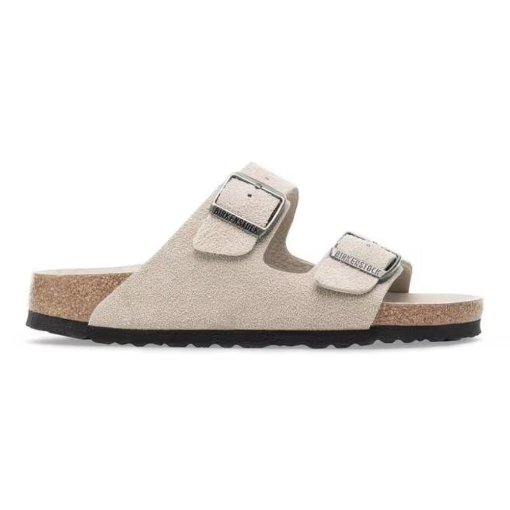Birkenstock Arizona Soft Footbed Suede Regular Sandals - Oyster