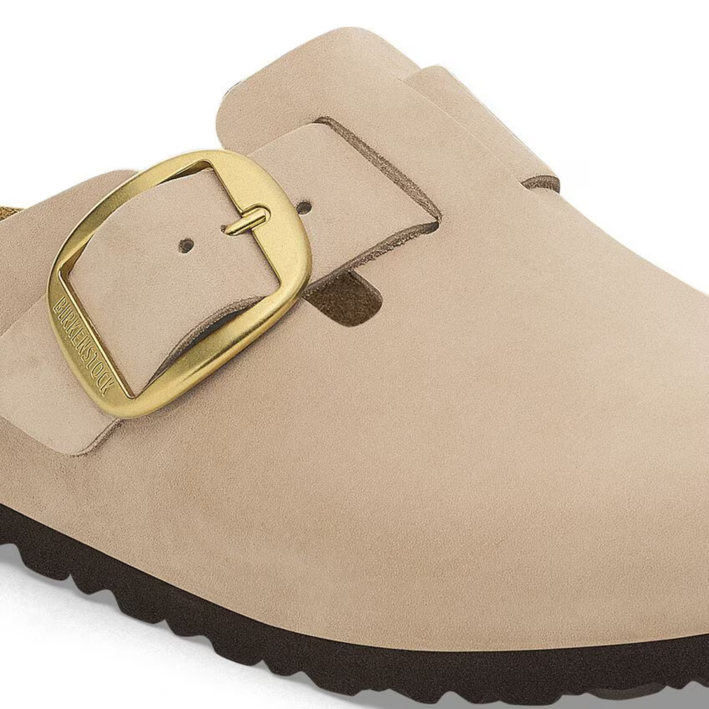 Birkenstock Boston Big Buckle Narrow Clog - Sandcastle Nubuck