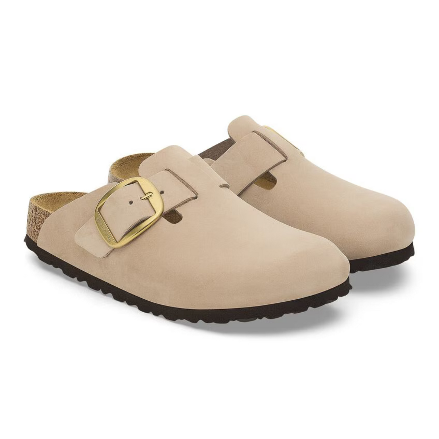 Birkenstock Boston Big Buckle Narrow Clog - Sandcastle Nubuck