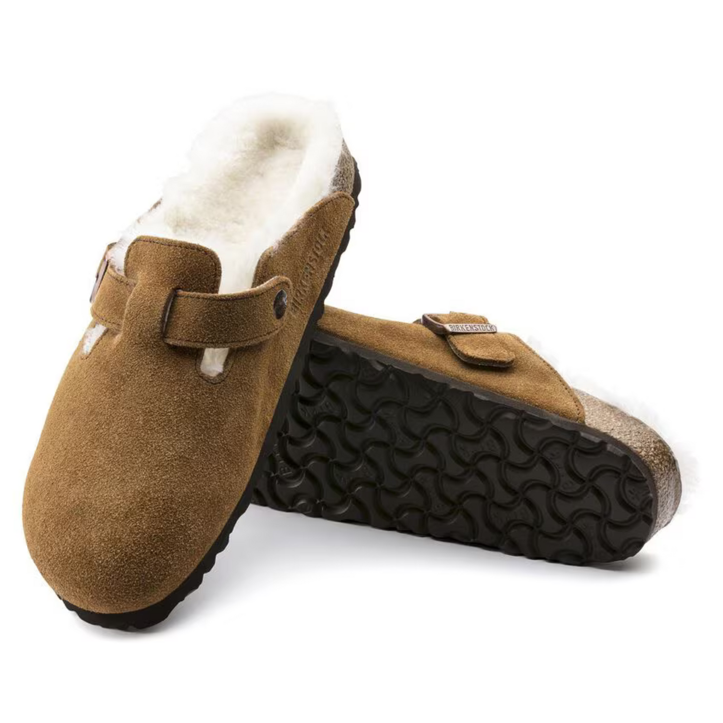 Birkenstock Boston Clog - Mink Suede Shearling