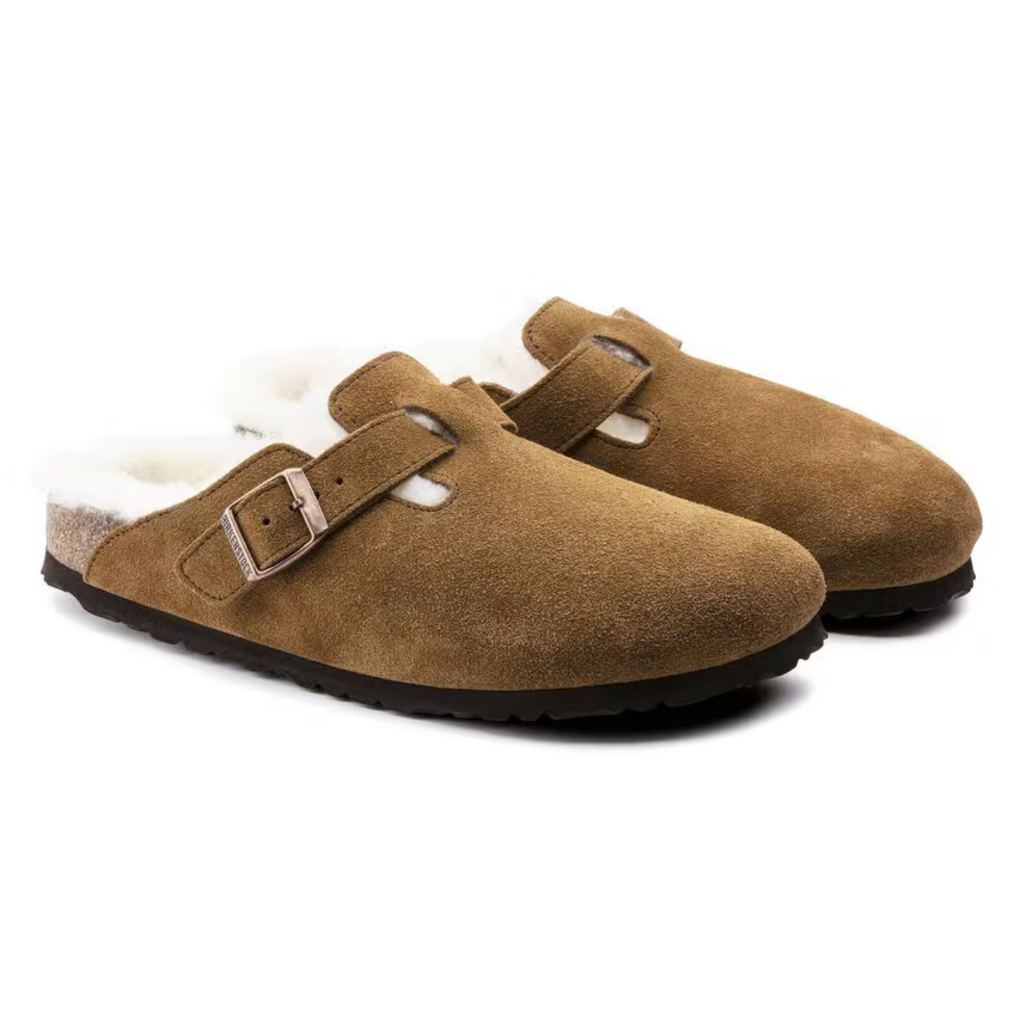 Birkenstock Boston Clog - Mink Suede Shearling