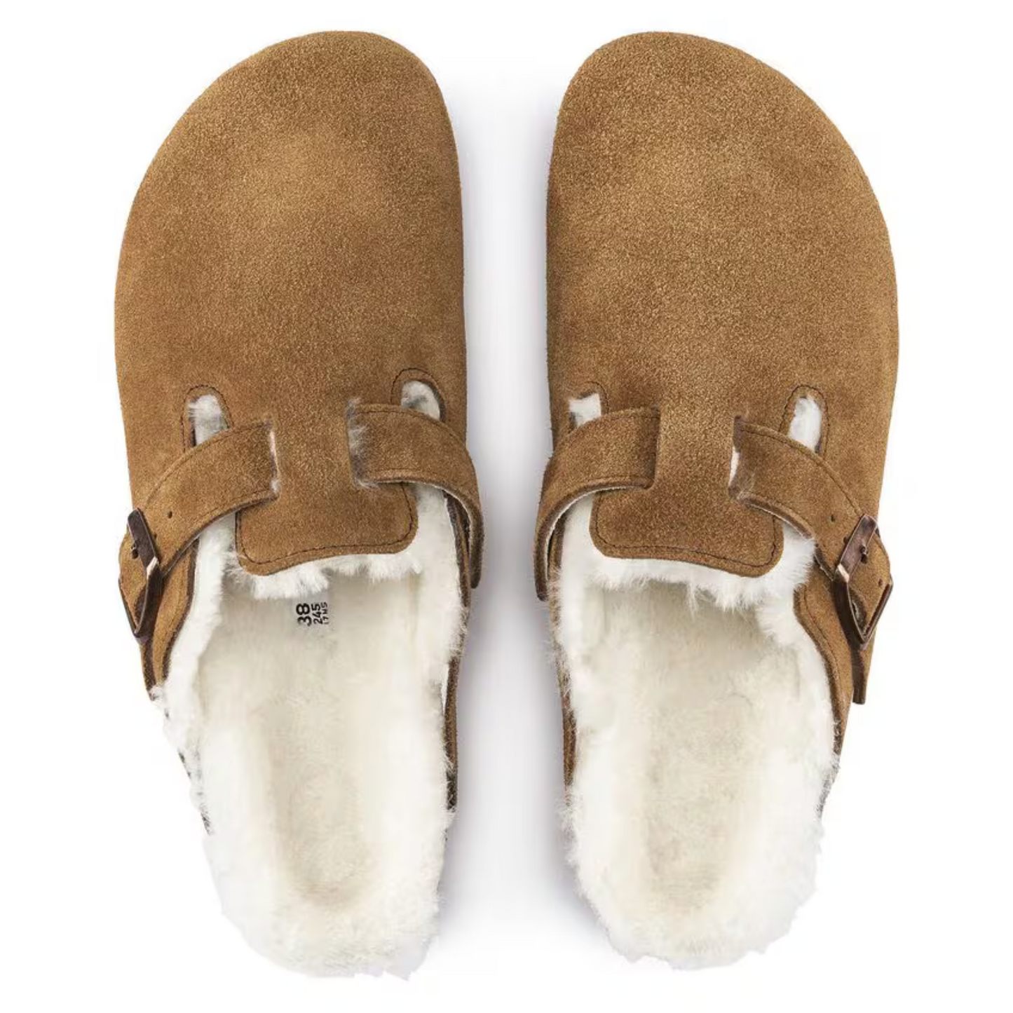 Birkenstock Boston Clog - Mink Suede Shearling