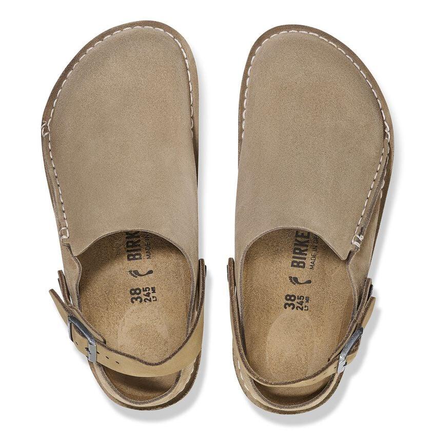Birkenstock Lutry Suede Clog - Grey Taupe - Kumpfy Shoes