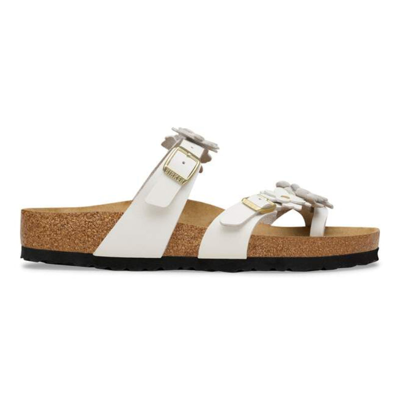 BirkenstockMayariFlowerWhiteLeatherRegularSideView