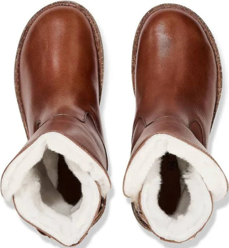 Birkenstock Uppsala Shearling Leather Cognac Boots