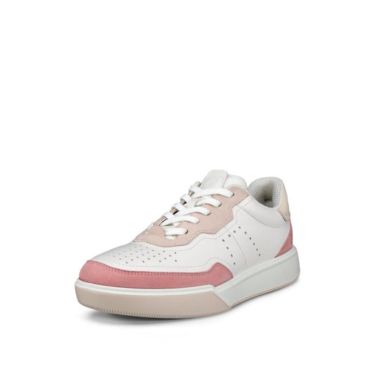 Ecco Street Court Sneakers - Old Rose/White