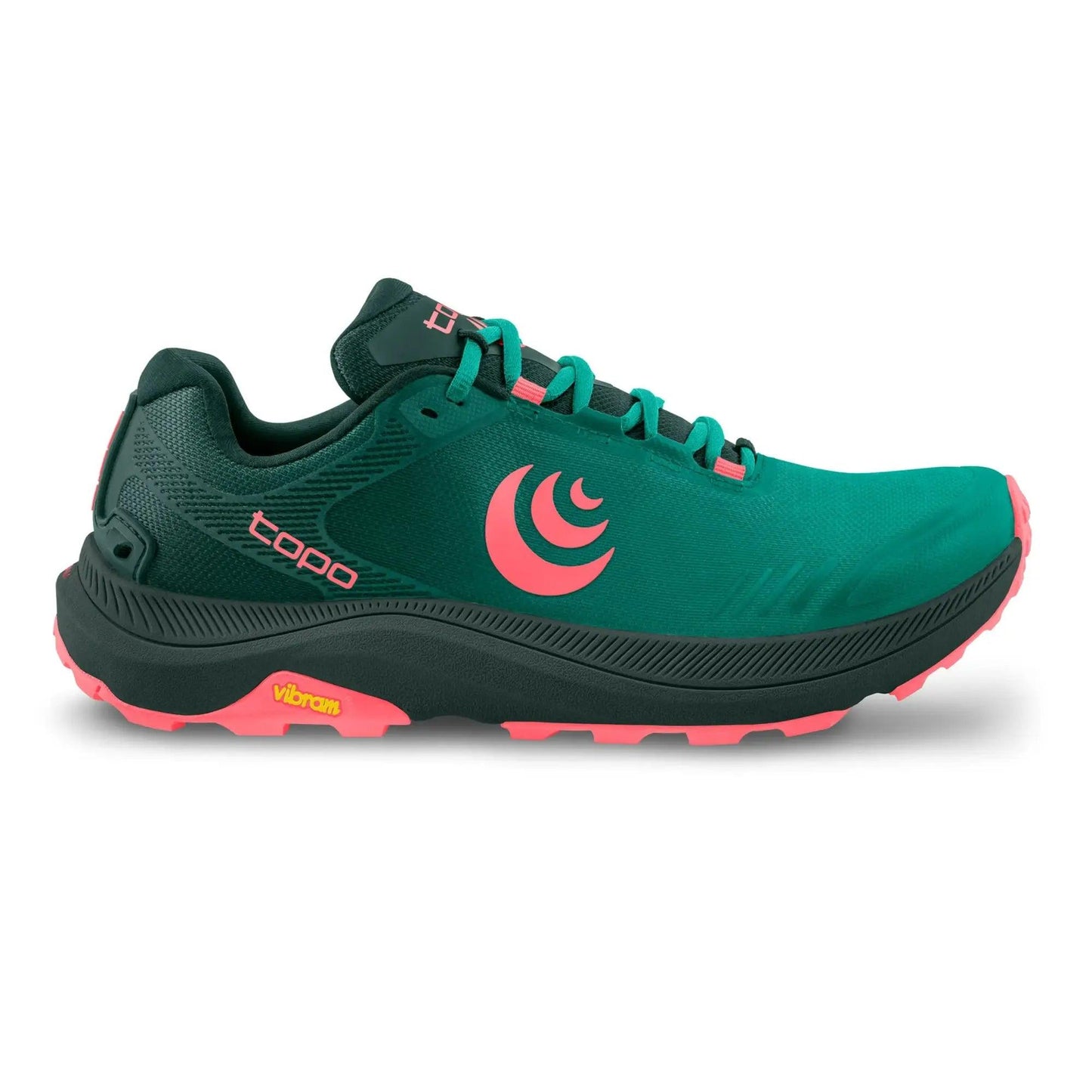 Topo Athletic Women's MT 5 Trail Runner - Emerald/Pink - Kumpfy Shoes