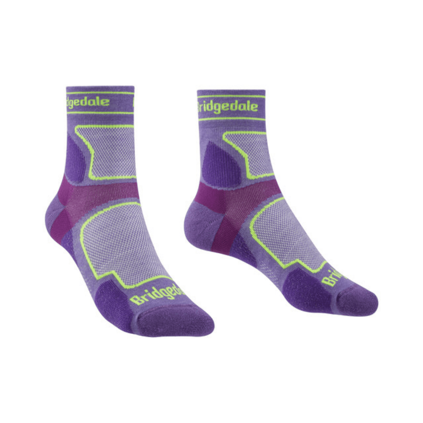 Bridgedale Socks Trail Run Ultra Light 3/4 Crew Coolmax WMS Purple - Kumpfy Shoes