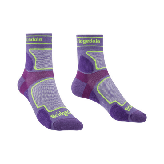 Bridgedale Socks Trail Run Ultra Light 3/4 Crew Coolmax WMS Purple - Kumpfy Shoes