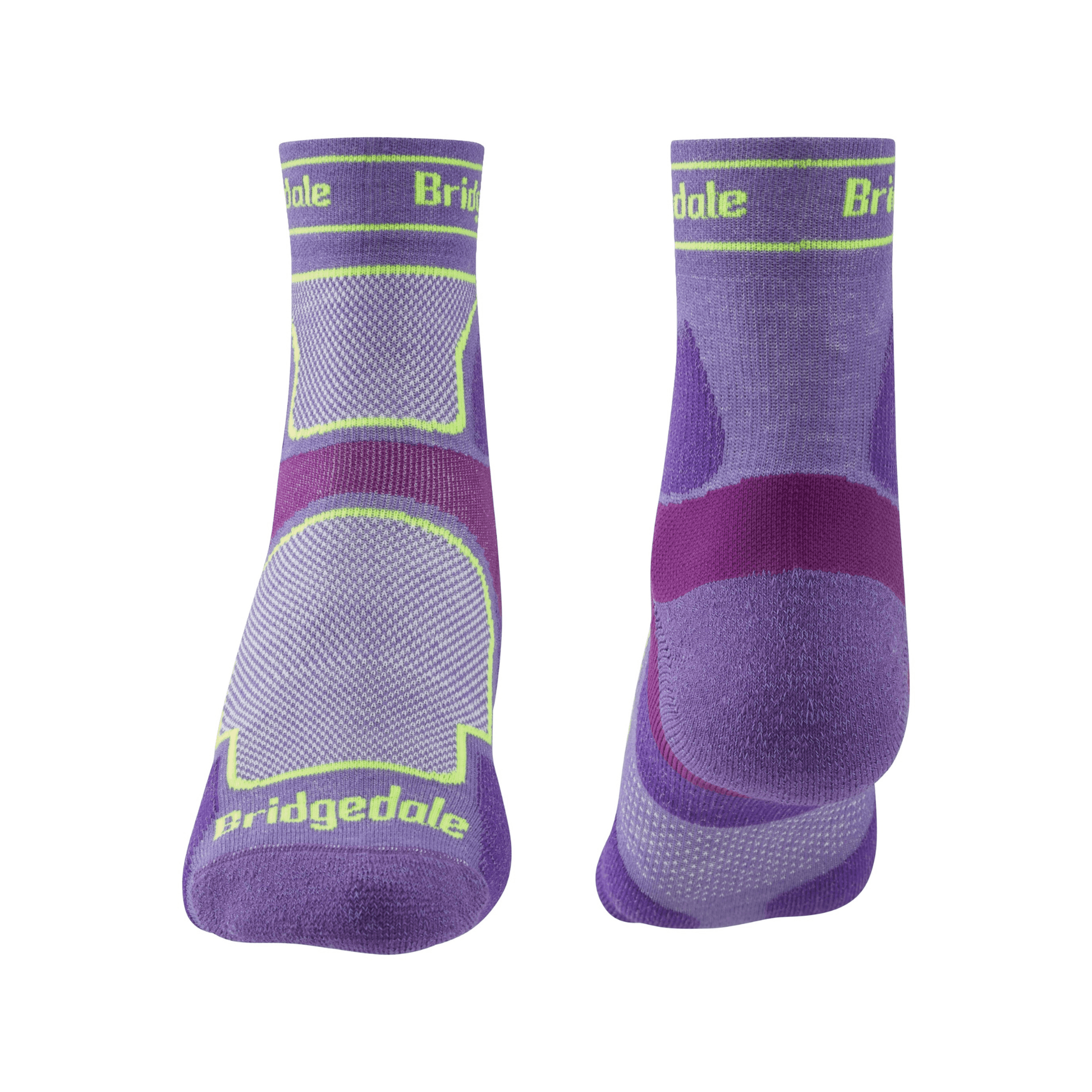 Bridgedale Socks Trail Run Ultra Light 3/4 Crew Coolmax WMS Purple - Kumpfy Shoes