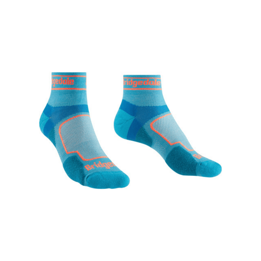 Bridgedale Socks Trail Run Ultra Light Low Coolmax WMS Blue - Kumpfy Shoes