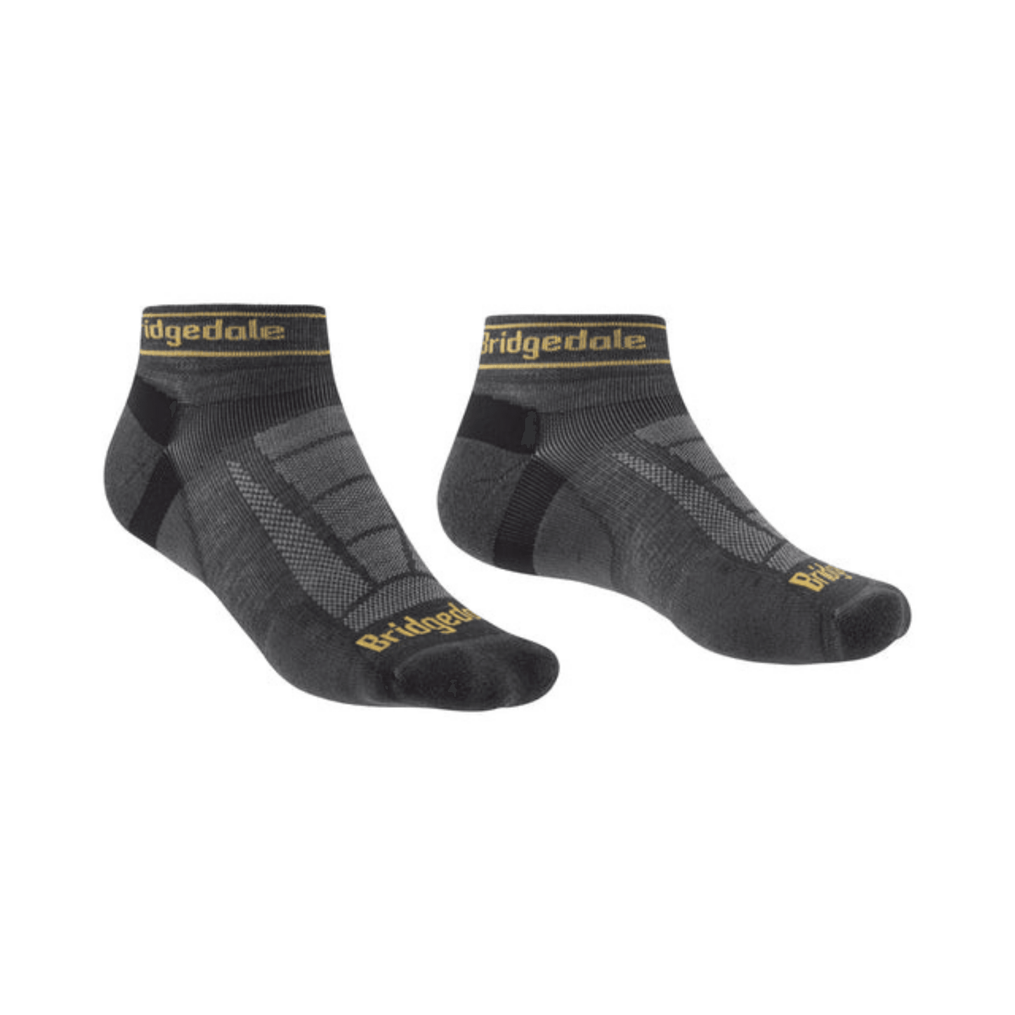 Bridgedale Socks Trail Run Ultra Light Low Merino Gunmetal - Kumpfy Shoes