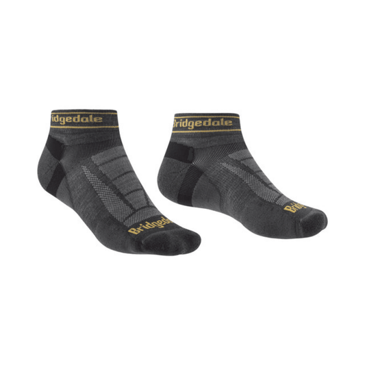 Bridgedale Socks Trail Run Ultra Light Low Merino Gunmetal - Kumpfy Shoes