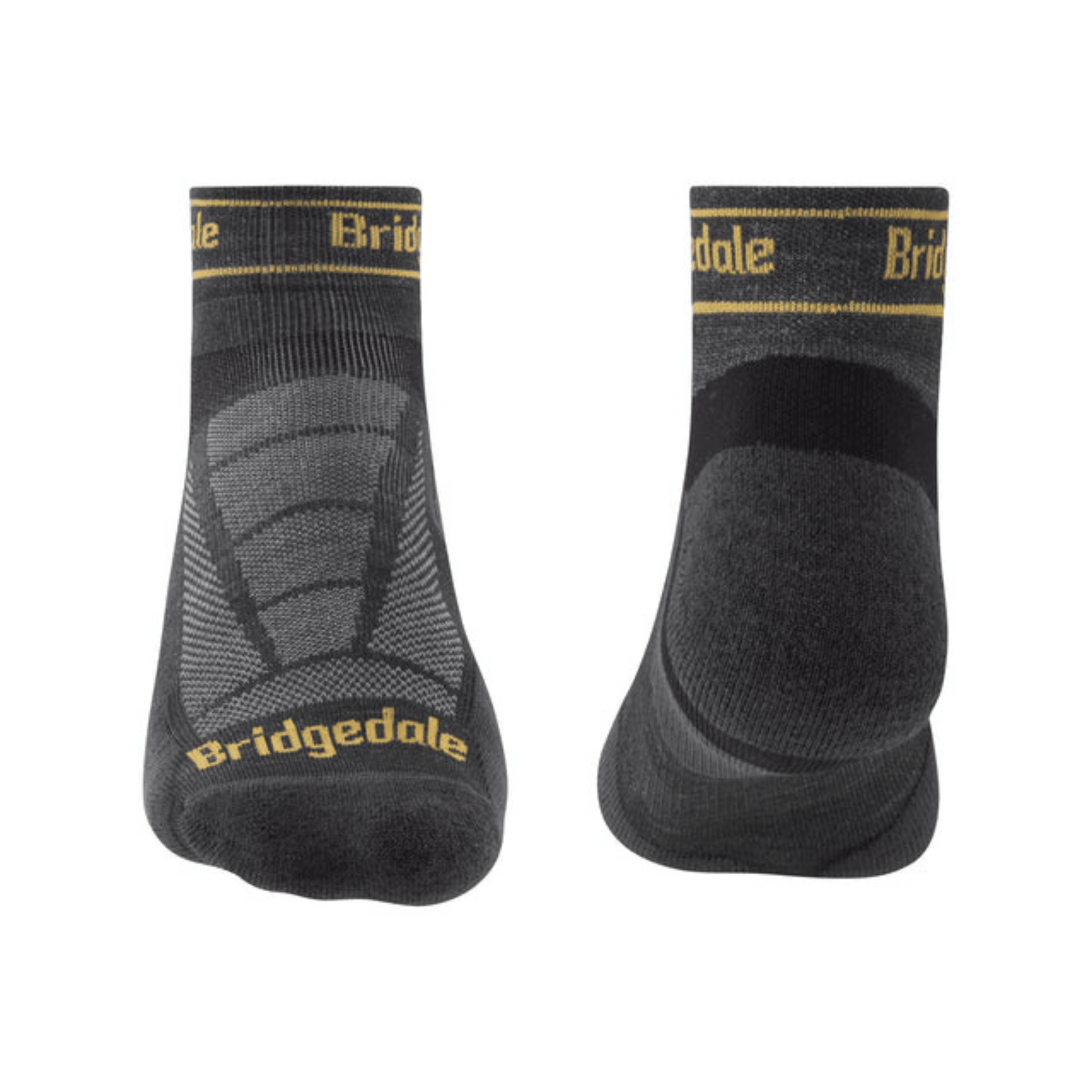 Bridgedale Socks Trail Run Ultra Light Low Merino Gunmetal - Kumpfy Shoes