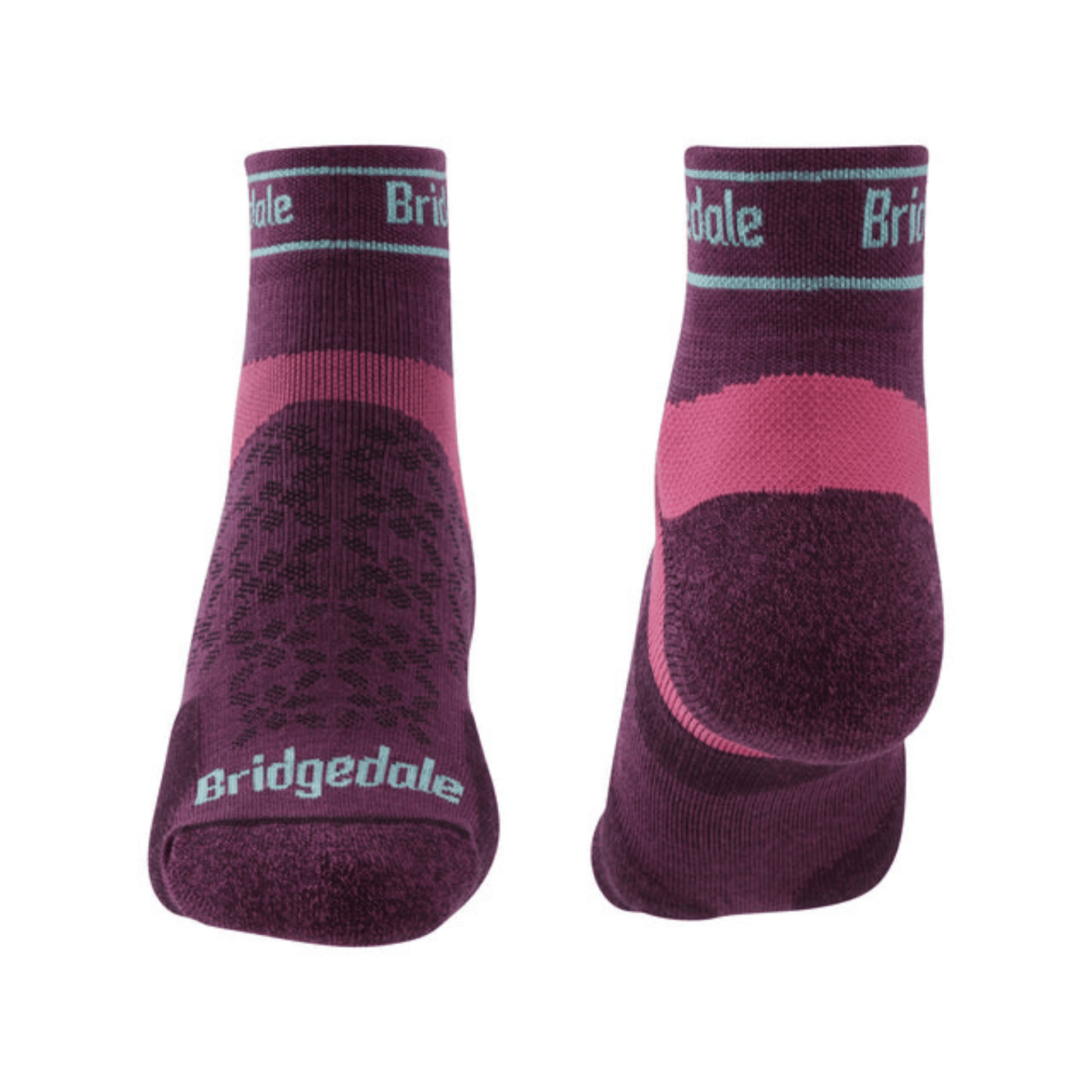 Bridgedale Socks Trail Run Ultra Light Low Merino WMS Damson - Kumpfy Shoes