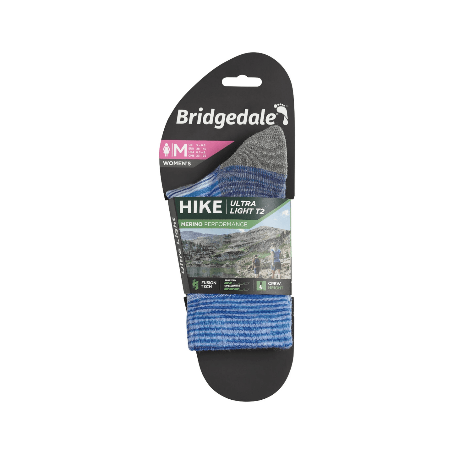 Bridgedale Socks Ultra Light T2 Merino Performance 3/4 Crew - Kumpfy Shoes