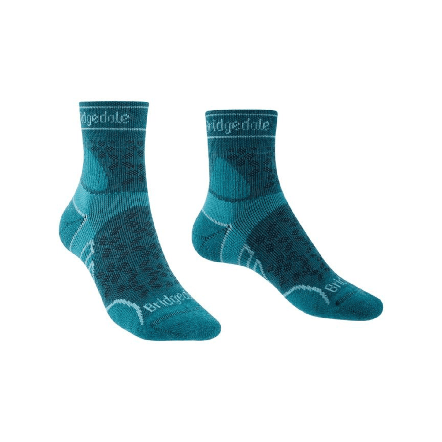 Bridgedale Socks Trail Run Light Weight Merino WMS Teal - Kumpfy Shoes