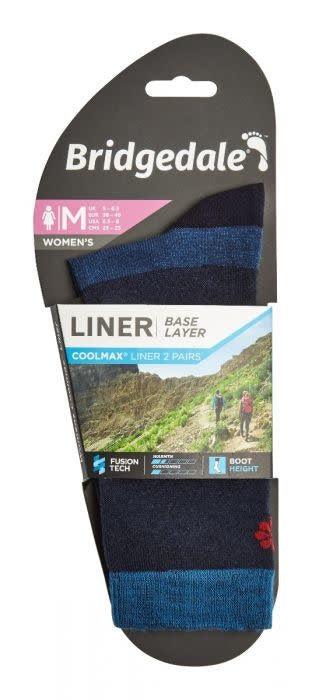 Bridgedale Coolmax Liner Socks Women Blue - Kumpfy Shoes