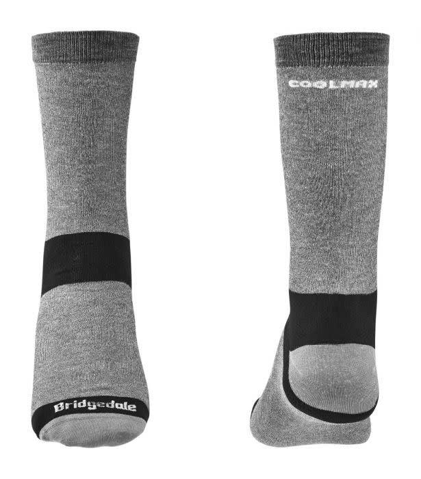 Bridgedale Coolmax Liner Socks Unisex Grey - Kumpfy Shoes