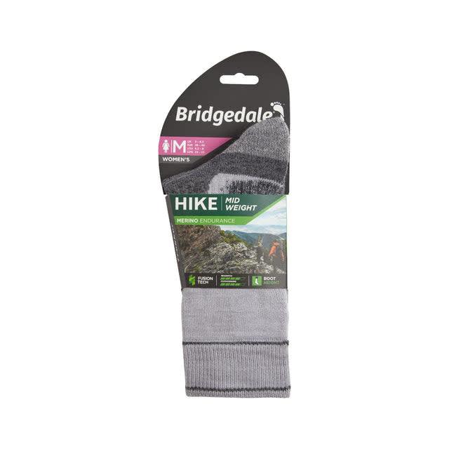 Bridgedale Socks Hike Mid Weight Performance WMS Silver Grey - Kumpfy Shoes