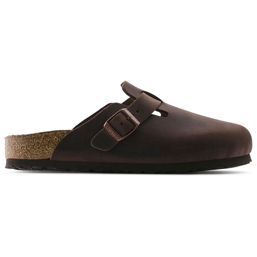 Birkenstock Boston Oiled Leather Soft Clogs - Havana
