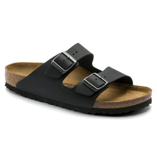 Birkenstock Arizona Black Oiled Leather - Kumpfy Shoes
