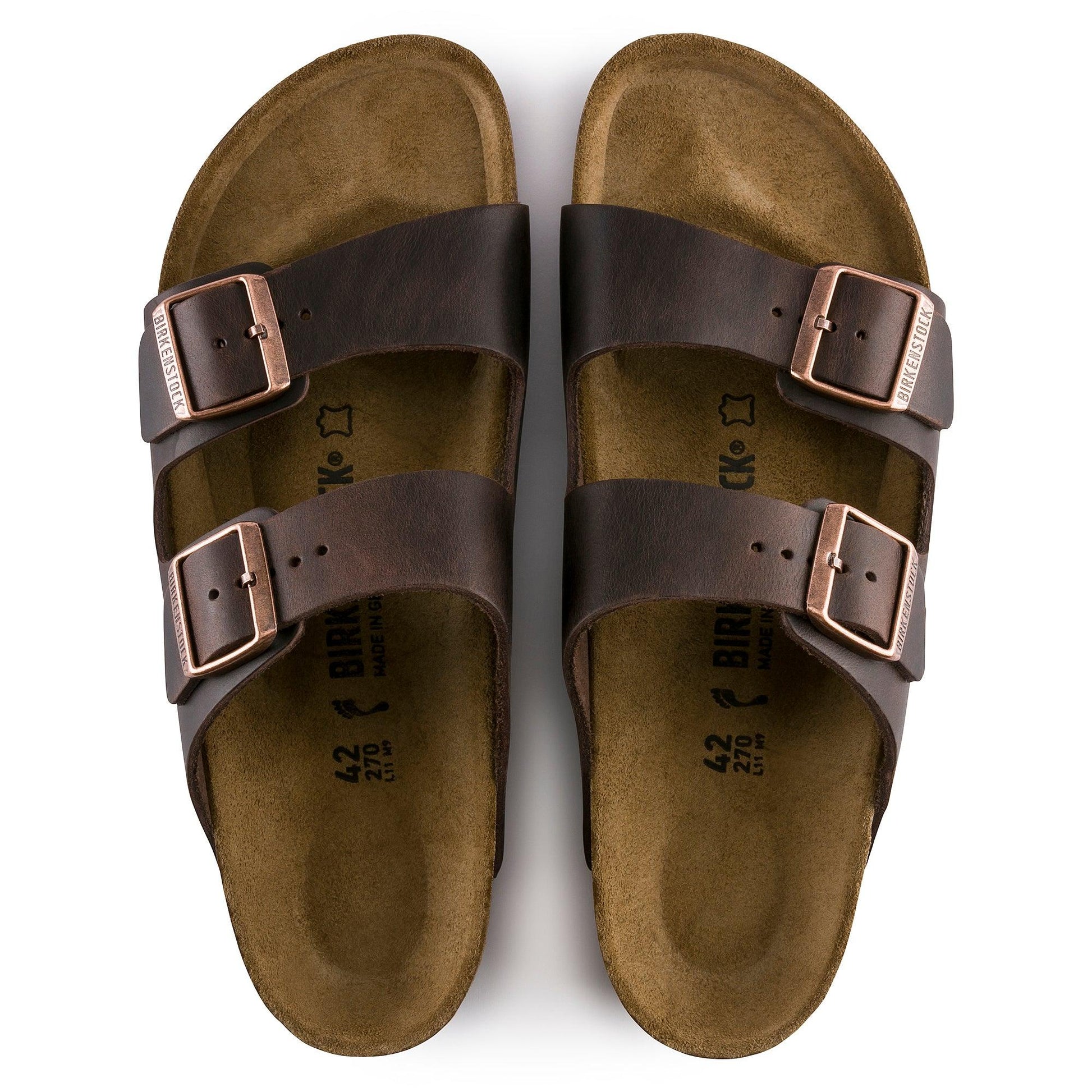 Birkenstock Arizona Havana Oiled Leather Narrow - Kumpfy Shoes