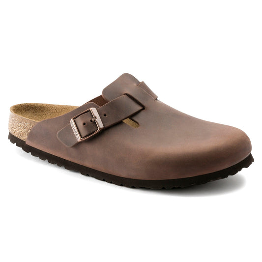 Birkenstock Boston Havana Oiled Leather Narrow - Kumpfy Shoes