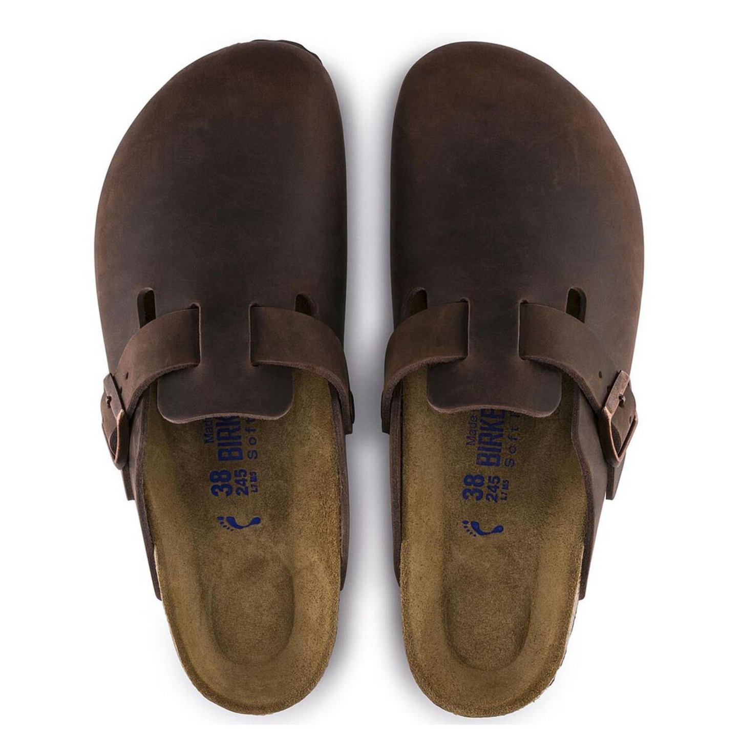 Birkenstock Boston Oiled Leather Soft Clogs - Havana