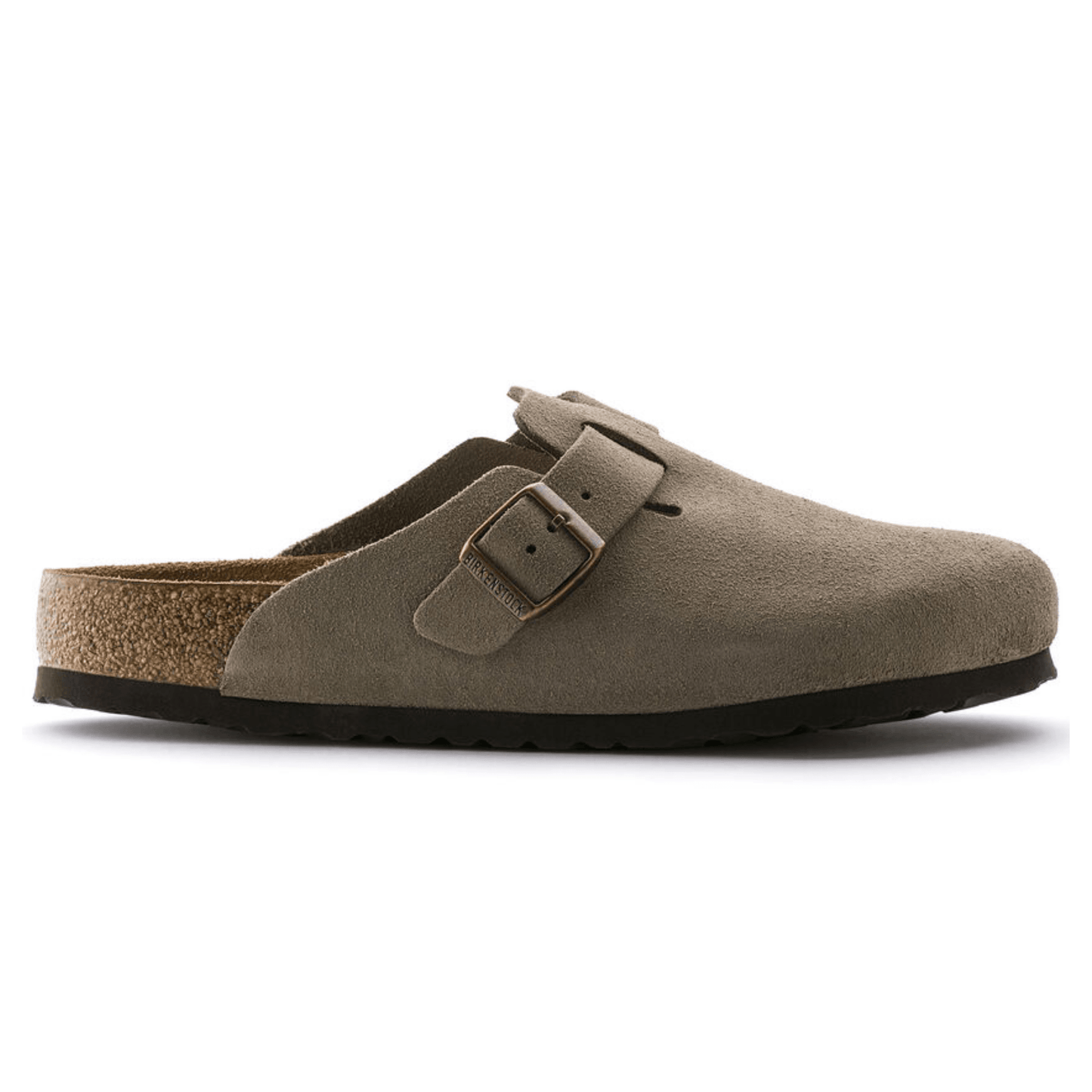 Birkenstock Boston Taupe Suede Soft Narrow - Kumpfy Shoes