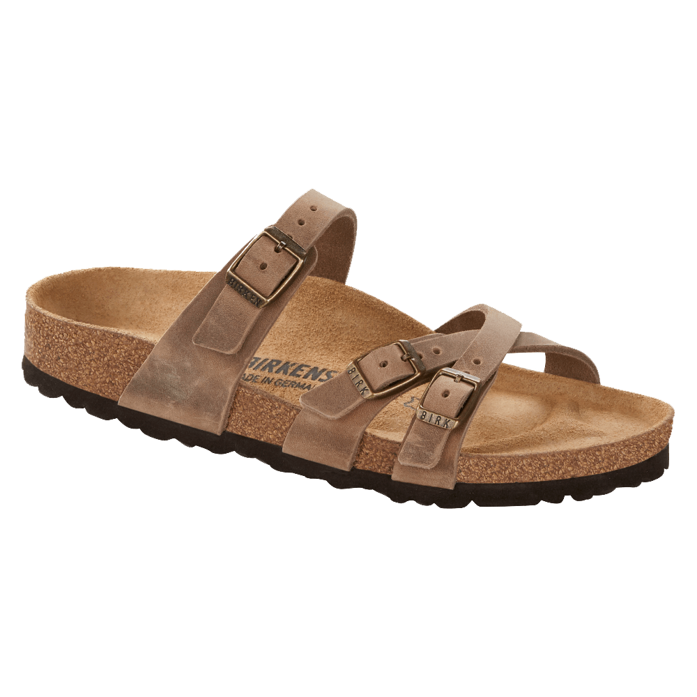 Birkenstock Franca Tobacco Oiled Leather Sandals - Tobbaco