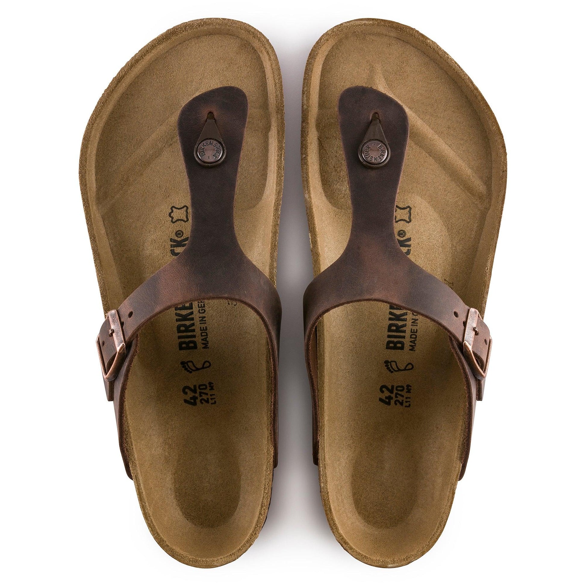 Birkenstock Gizeh Havana Oiled Leather - Kumpfy Shoes