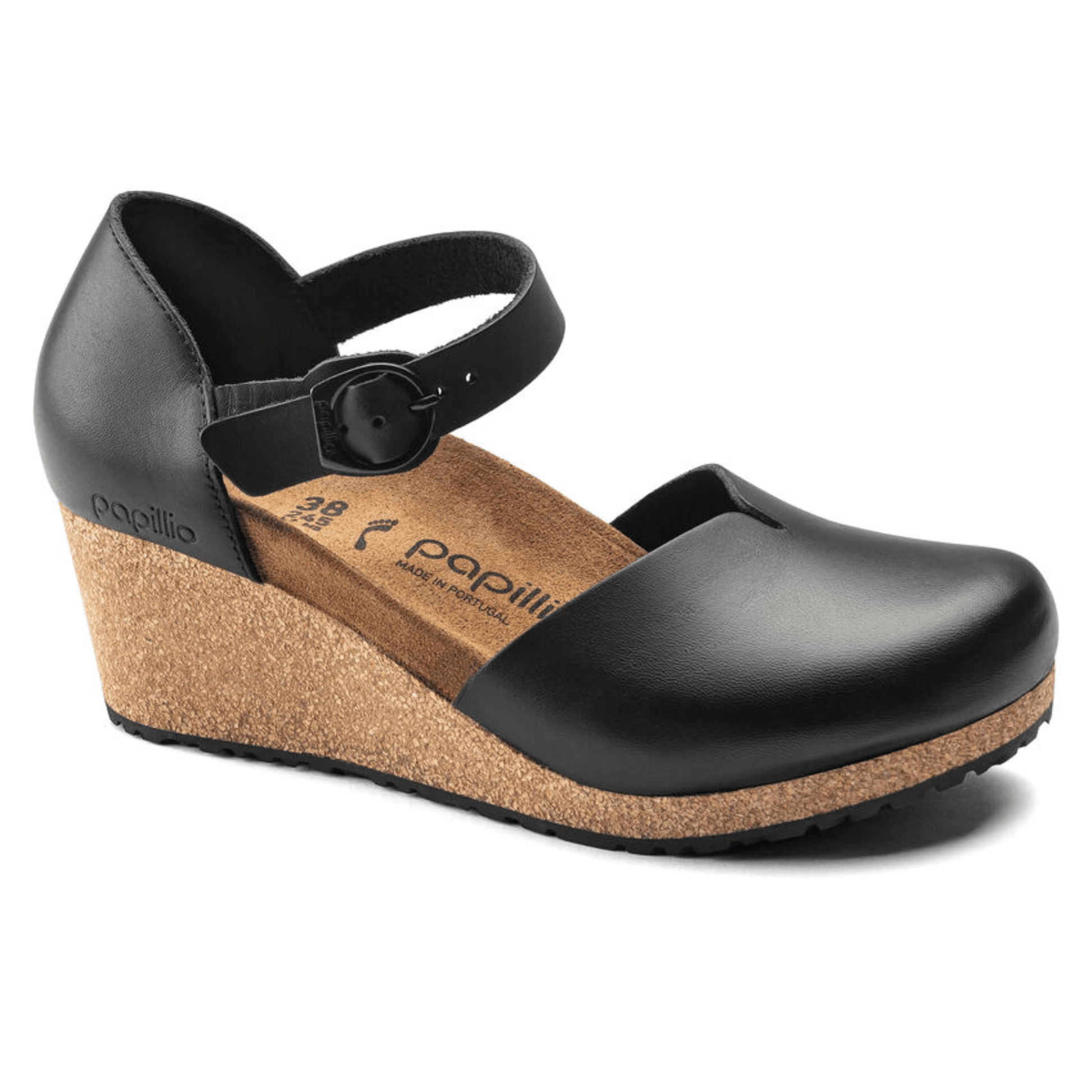 Birkenstock Mary Black Leather Narrow - Kumpfy Shoes