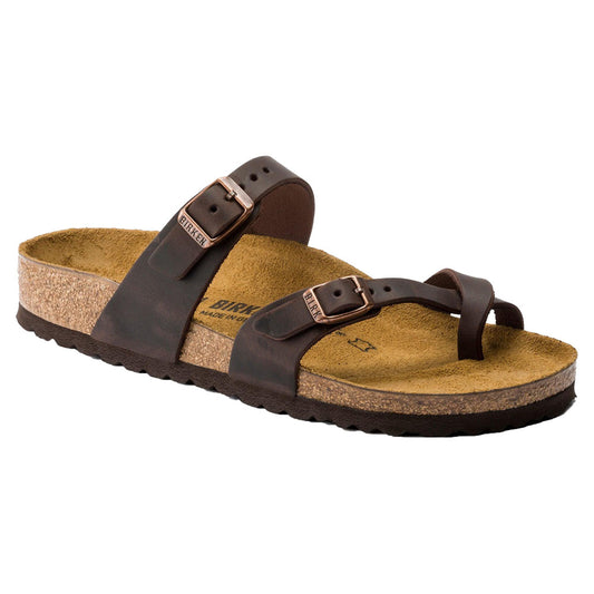 Birkenstock Mayari Oiled Leather Sandals - Havana