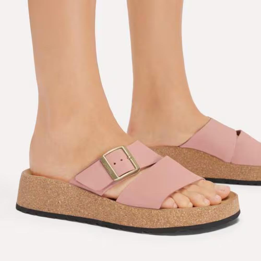 Birkenstock Almina Nubuck Narrow Sandals - Pink Clay