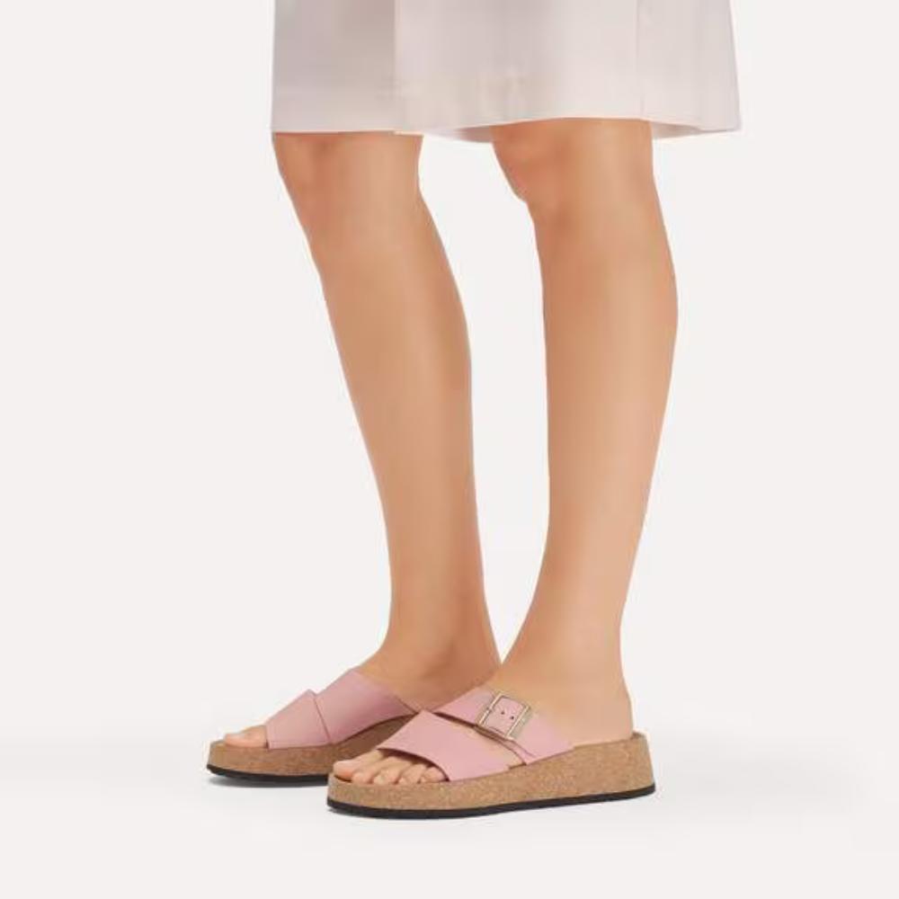 Birkenstock Almina Nubuck Narrow Sandals - Pink Clay