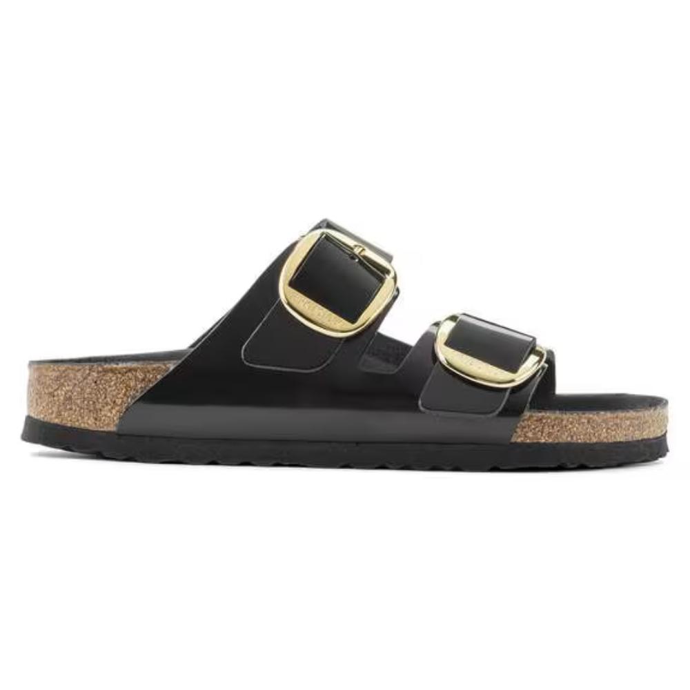 Birkenstock Arizona Big Buckle High Shine Leather Regular Sandals - Black
