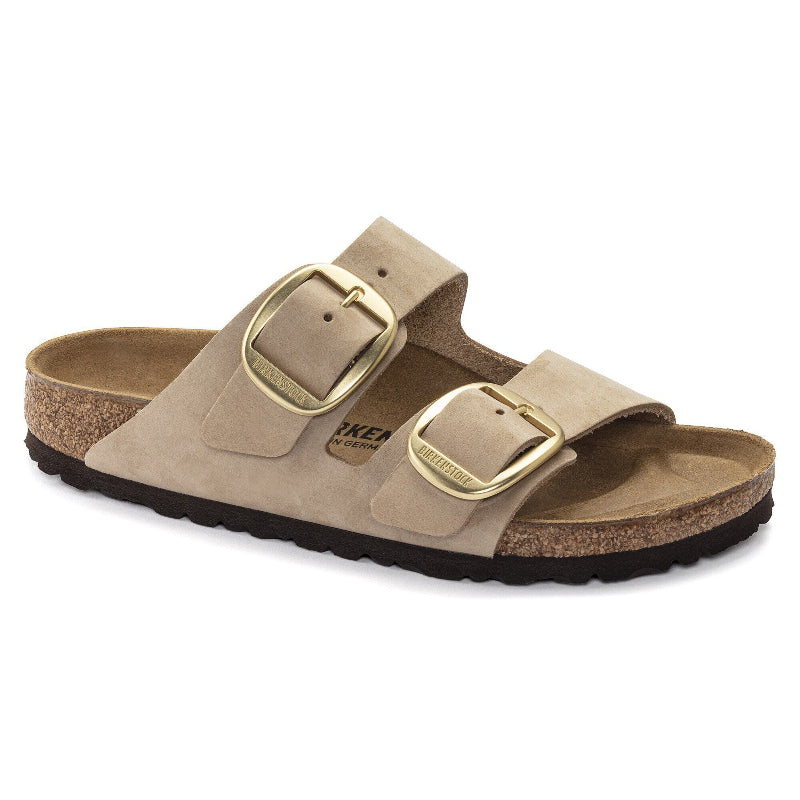 BirkenstockArizonaBigBuckleSandcastleNubuckRegularSandalfrontsideview
